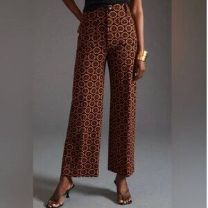 Anthropologie Maeve The Collette Wide Leg Cropped Knit Flat Front Sz 31